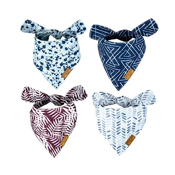Remy+Roo Dog Bandanas – 4 Pack | Classic Set | Premium Durable Fabric | Unique Shape | Adjustable Fit | Multiple Sizes Offered (Large) Remy+Roo Dog Bandanas – 4 Pack | Classic Set | Premium Durable Fabric | Unique Shape | Adjustable Fit | Multiple Sizes Offered (Large)