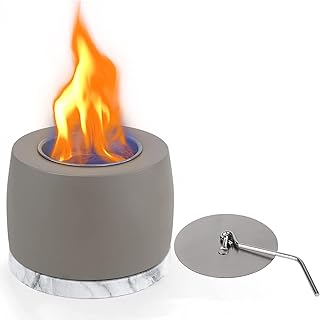 Table Fire Pit Portable Stove Mini Indoor Long Burning Stove Smokeless Table Fire Pit with 50 Pieces Marshmallow Sticks Stylish Fire Extinguisher Included