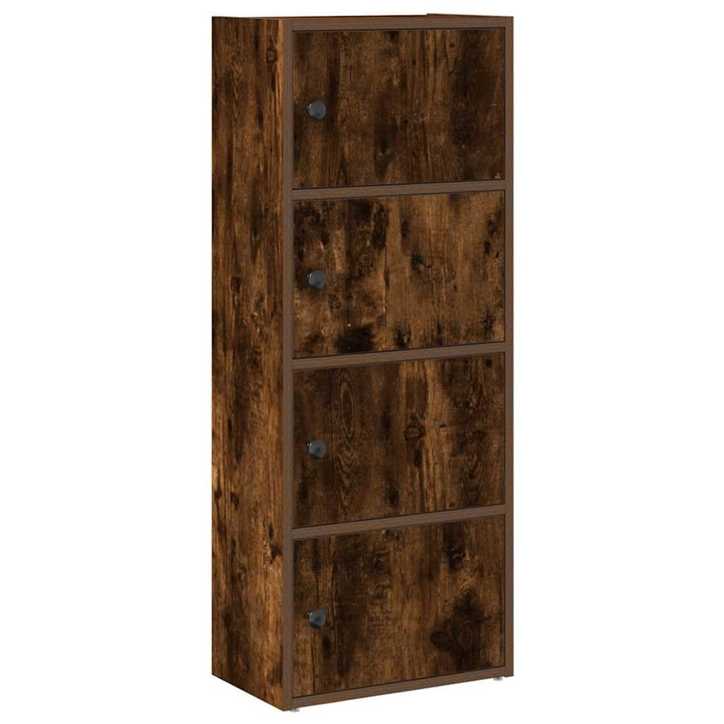 Generisch Bücherregal Räuchereiche 40x24x102 cm Holzwerkstoff,Möbel,Regalsysteme,Bücherregale Bücherschränke-860377