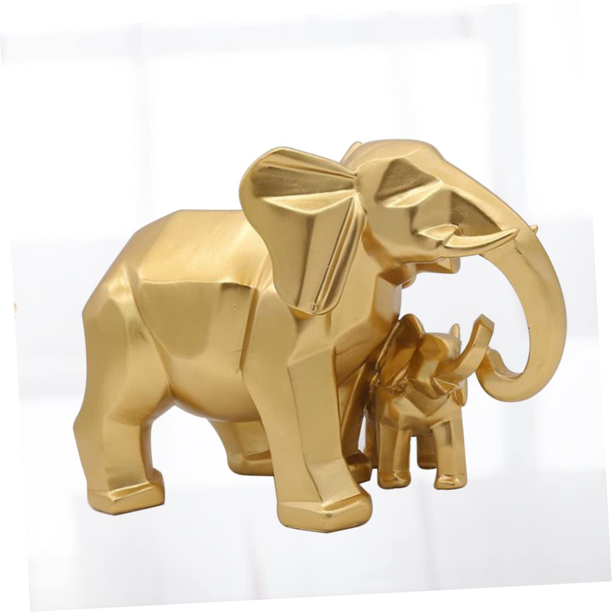TOPBATHY Decoración Resina Casera Escultura Vívida Escultura Geométrica De Elefante Estatuillas De Elefantes Familiares Escultura Animal Geometrica Recopilación Boda Juguete