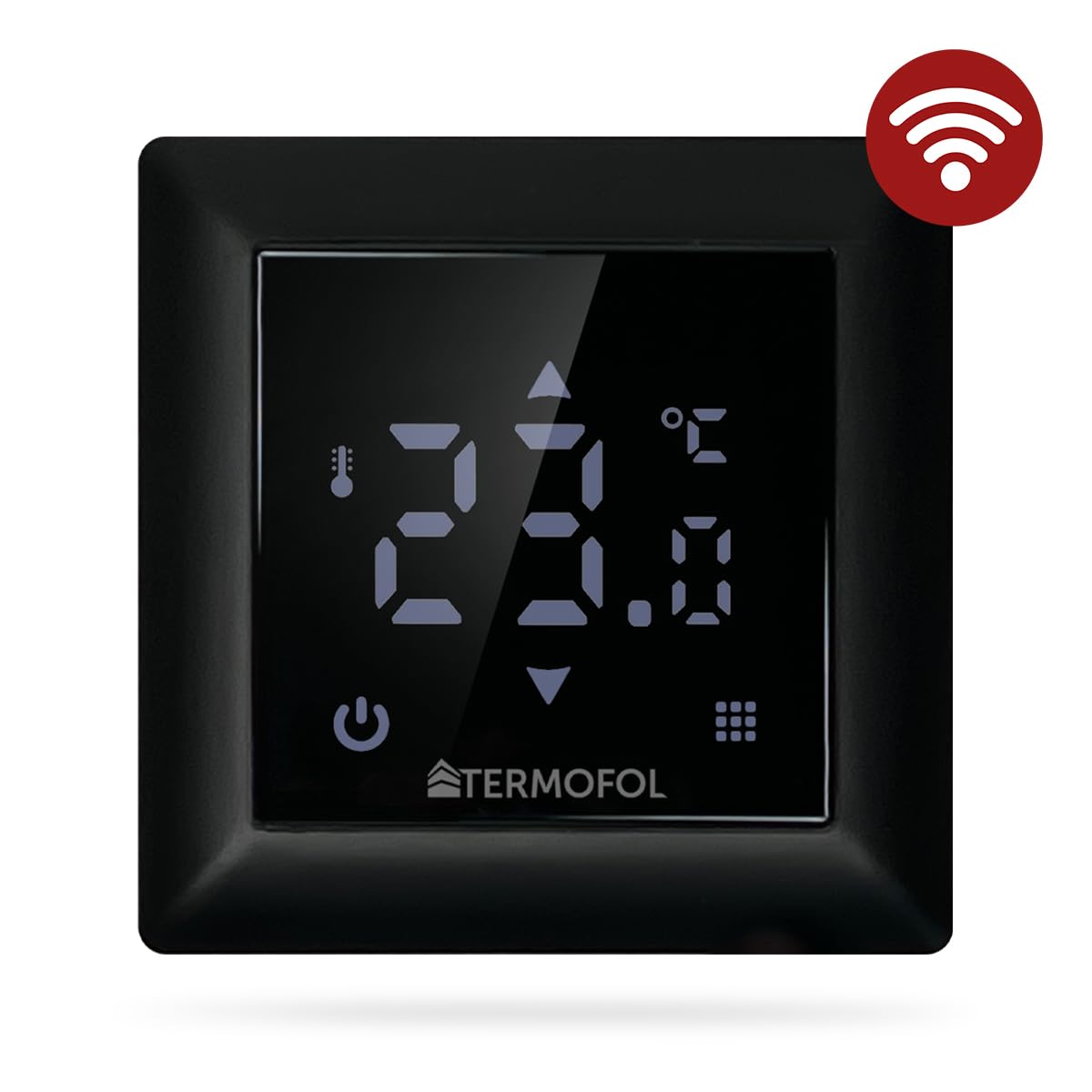 Termofol Elektryczne ogrzewanie podłogowe folia grzewcza 230 V – z termostatem H6 WiFi – moc 60 W/m2 – powierzchnia 10 m² – ogrzewanie podłogowe, kompletny zestaw do ogrzewania podłogowego, ściennego