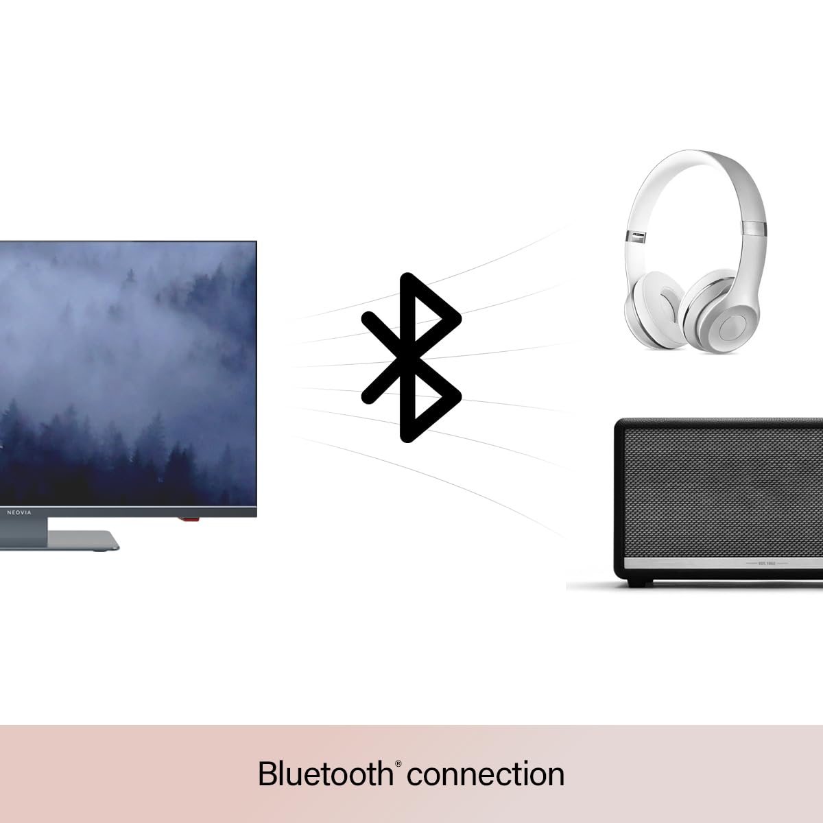 Smart TV 22" (55 cm) Borderless - Android Connecté Internet WiFi avec Bluetooth - 12V/24V/220V - Camping Car Camion Fourgon Poids Lourd Caravane Bateau Cuisine - Garantie 2 Ans