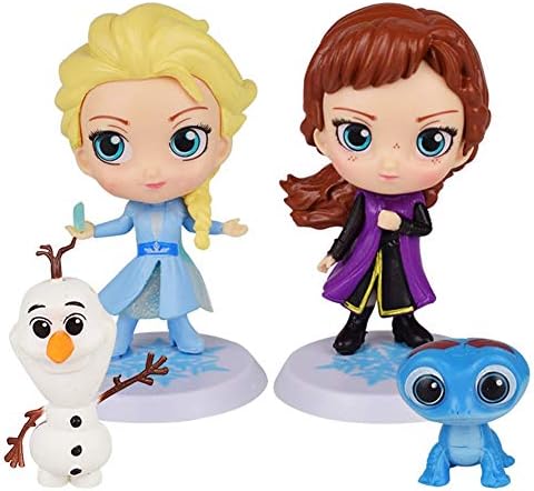 4Pcs Frozen cake topper Action Figure Toys Premium Frozen Cake Toppers Frozen cake decorations and Party Favors for Frozen party supplier birthday