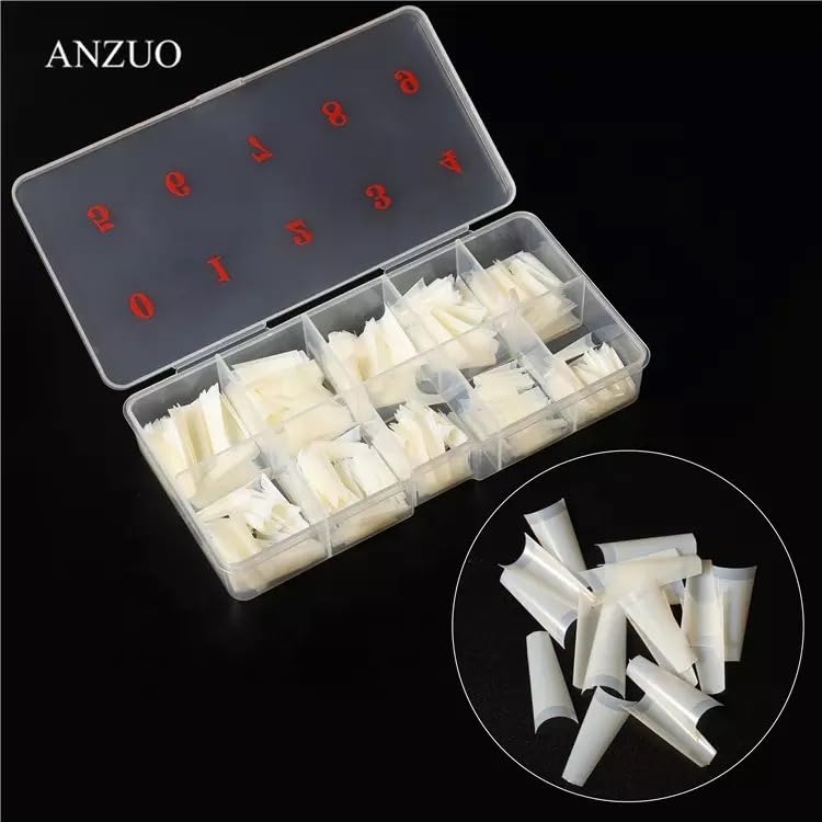 Coslifestore 500PCS Ballerina Nail Tips for Gel & Acrylic (NATURAL) 1