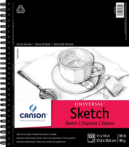 Canson Universal Sketch Pad, Side Wire Bound, 11†x 14†- coolthings.us