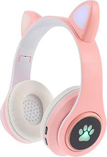 Gatuida Auscultadores Sem-fios Fone De Ouvido De Orelha De Gato Fone De Ouvido Brilhante Fone De Ouvido Fone De Ouvido Brilhante Fone De Ouvido Laptop Pata De Gato Fones De Ouvido Sem Fio