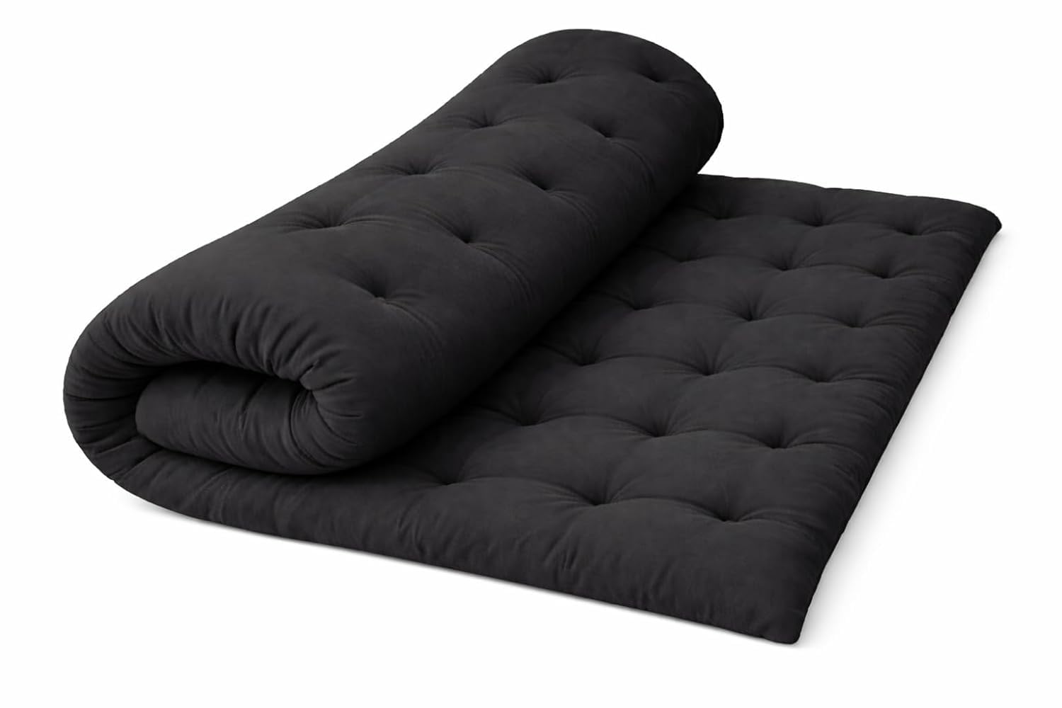 soft cotton quilt | foldable light weight filled single firm cotton quilt mattress| gadda foldable design with lightweight construction makes it easy to store, transport (black, 03 x 06 fee)