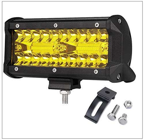 PRIKNIK Fog Light/Led bar/Work Light Yellow 120 Watts 1pc UniV-ersal Fitting Bikes and Cars-Compatible with Hero Pleasure Self Start