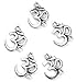 Chakra Om Sanskrit Connectors, Yoga Charms, 95 Pieces - Silver Tone
