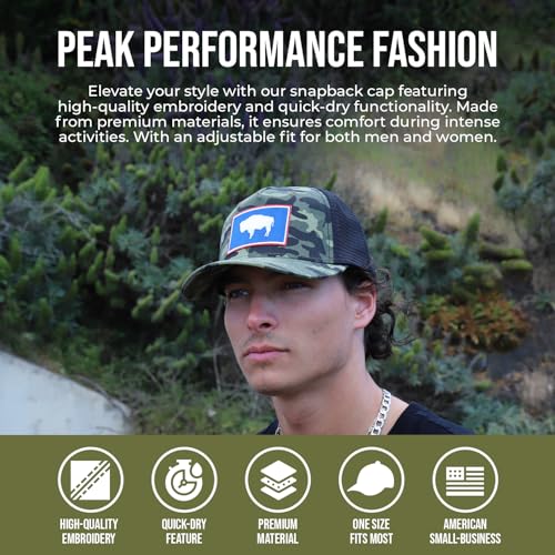 Image of International Tie State Hat for Men and Women, Adjustable Snapback Trucker Baseball Cap with Embroidered Patch