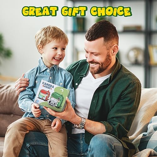 Skirfy Kids Camera Instant Print,Digital Camera for Kids with 5 Print Paper&32G TF Card&Reader,Dinosaur Selfie Camera with Color Pens&Stickers,48MP Video Camcorder with Lanyard,Gift for Boys Girls 6 51o AnVL4lL. AC