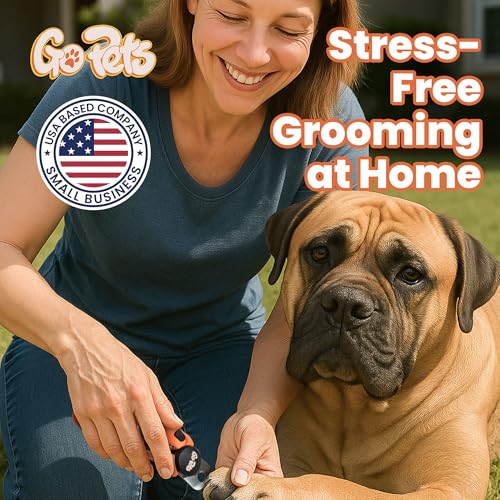 GoPets Dog Nail Clippers, Professional Pet Nail Trimmer for Large Dogs...