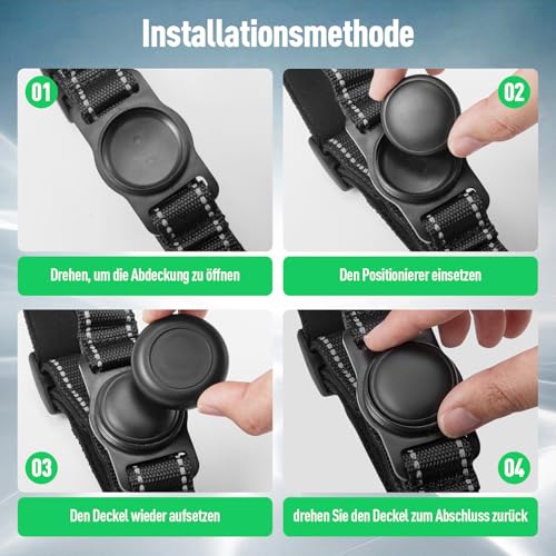 Hunde Tracker, Haustier Tracker Mit Hundehalsband Tracker Halter, Mini Tracker Ohne ABO für Hunde, Tracking Standort von Haustieren