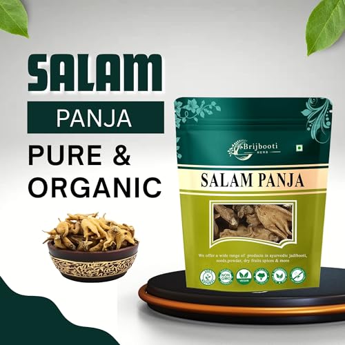 Image of Brijbooti Salam Panja | Salab Punja | salam hatta | Pure Marsh Orchid Root | Traditional Natural Ayurvedic Herb 10g