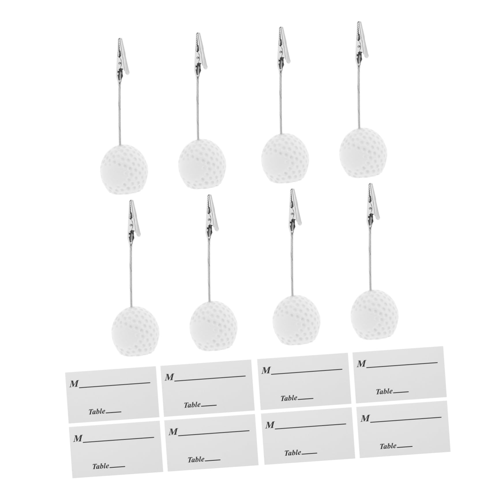 KOMBIUDA 8piezas Tarjetero De Golf Soporte para Tarjetas De Mesa Decoración De Mesas para Bodas Porta Tarjetas De Lugar Soporte para Clips De Fotos