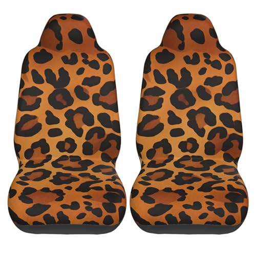 Housse de siège de voiture motif léopard imperméable et universelle - 2