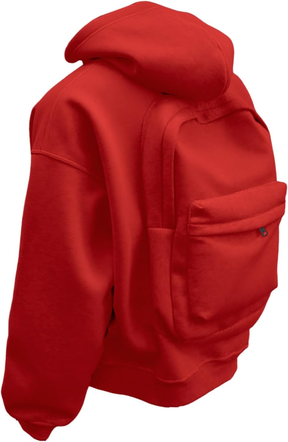 Men's Creative Travel Hoodie Jacket With Backpack Lightweight Zipper Backpack Sweatshirt Campus Pullover, S-3XL