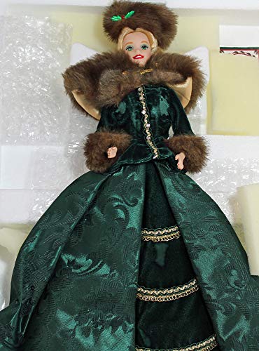 Barbie Holiday Caroler Muñeca Porcelana 1996 Mattel miniatura 1
