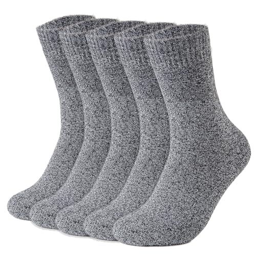 Josnown Wool Socks for Women, 5 Pairs Warm Winter Thermal Thick Socks