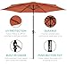 Best Choice Products 10ft Outdoor Steel Polyester Market Patio Umbrella w/Crank, Easy Push Button, Tilt, Table Compatible - Rust
