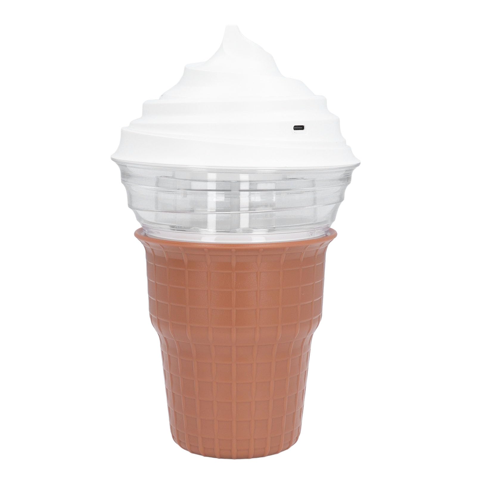 Máquina Eléctrica para Hacer Helados, Máquina de Helado de Capacidad de 450 Ml con Cuchara, Máquina de Yogur Helado con Funcionamiento con un Botón para Helado Casero