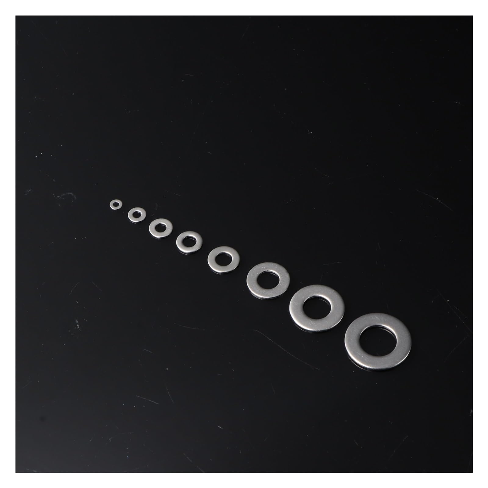Assortiment de rondelles plates Jeu de rondelles en acier inoxydable, 1010 pièces, M2 M3 M4 M5 M6 M8 M10 M12, plates, anneau uni, Kit d'assortiment joints
