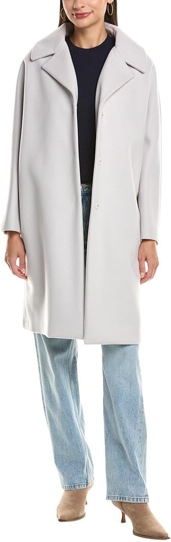 Womens Wool & Cashmere-Blend Coat, 42, Grey