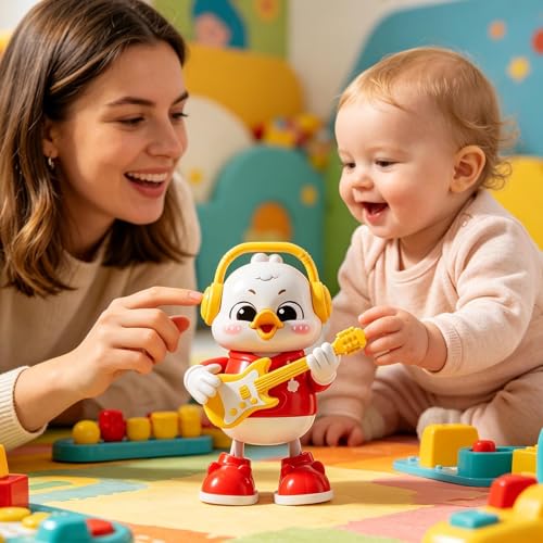 Canard dansant musical avec guitare jouet interactif enfant