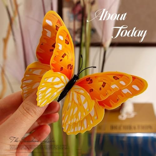 12 adhesivos de pared mariposas 3D miniatura 6
