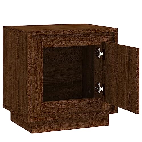 Table de chevet compacte chêne marron pour optimiser les petits espaces - 7