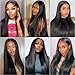 Straight Bundles Human Hair 16 18 20 22 Inch 100% Unprocessed Brazilian Virgin Hair 4 Bundles Human Hair Trippy Hair Weave Bundle Extension for Black Women Natural Color
