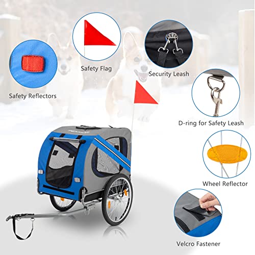 Pexmor Dog Bike Trailer, Folding Bike Trailer For Dogs, Pet Trailer Cart For Bicycle thumb #6
