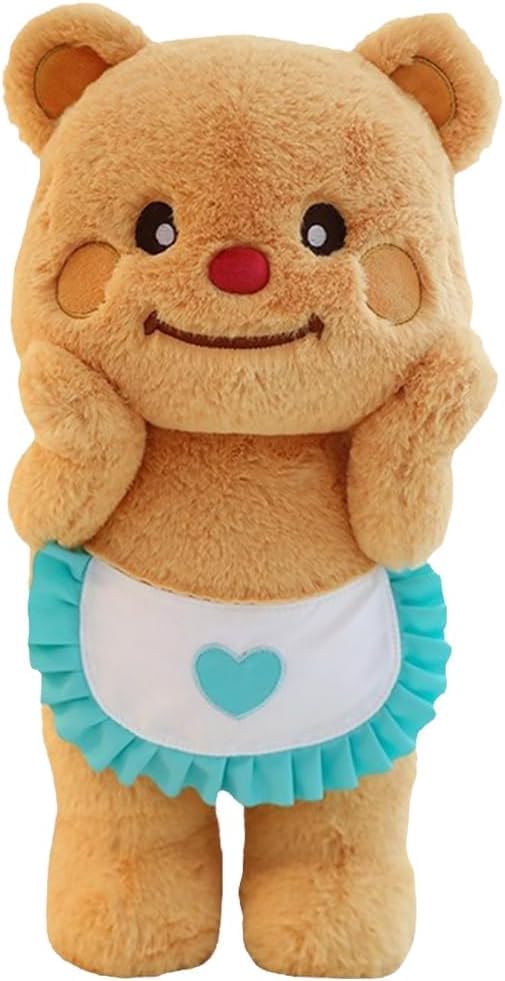 Image of Butter Bear Plush Doll Cute Teddy Bear with Apron Soft PP Cotton Plush Doll Toy for Children Day Gift 30 cm