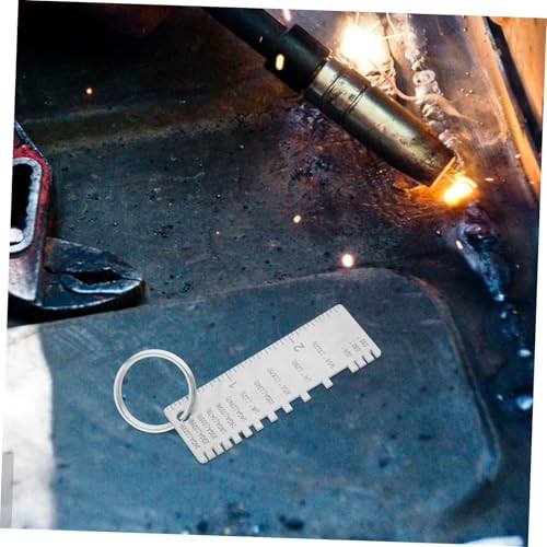 Calibrador de fillete de acero inoxidable POPETPOP, herramienta de medición precisa para soldadores, calibrador de grosor de alambre y verificación de soldadura miniatura 6