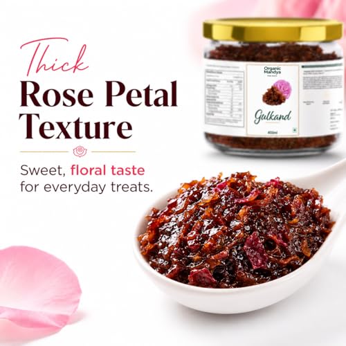 Image of Natural Rose Gulkand 400g | Gulkand with Honey, Rose Petal Jam, Natural Paan Gulkand by Organic Mandya
