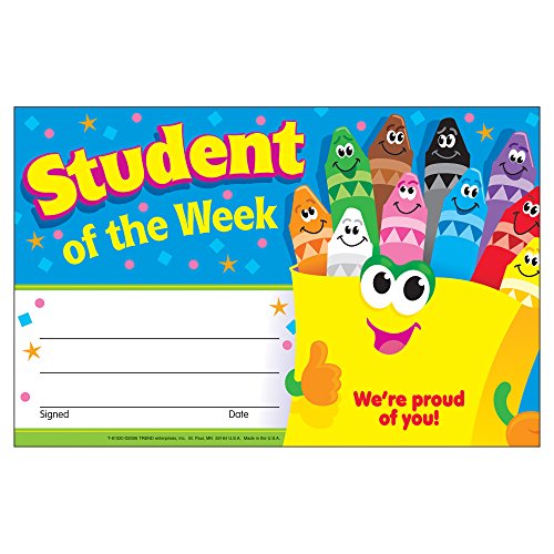 Awards student of the week crayons