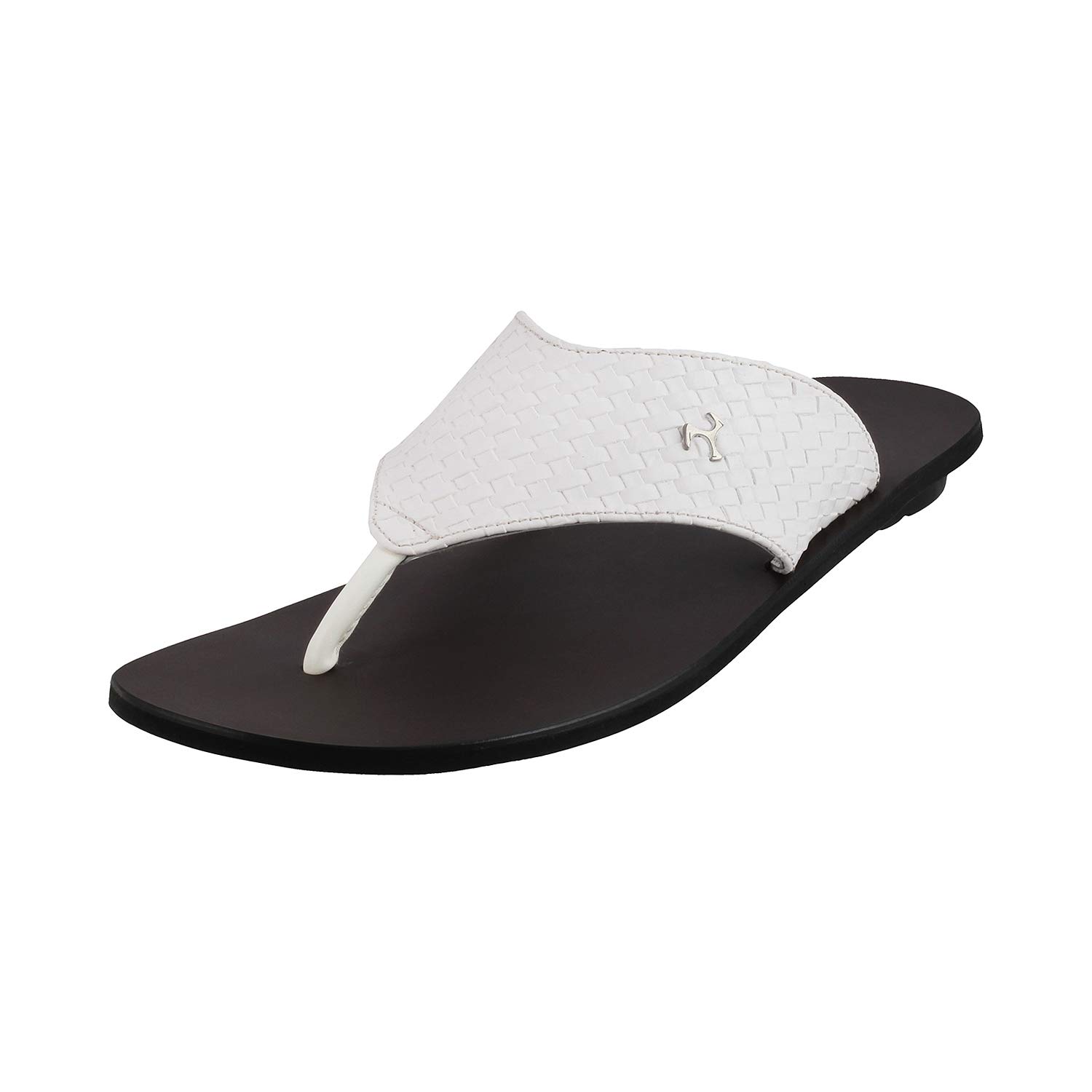 Mochi Mens Leather White Slippers (Size (7 UK (41 EU)) (B08FBKP6R3) Amazon Price History, Amazon Price Tracker