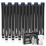 KINGRASP マルチコンパウンドゴルフグリップ、グリップ13個セット、ソフトラバーゴルフクラブグリップ、滑り止めエコロジーコットン糸糸テクノロジー、Mサイズ標準サイズ、6色オプション(ブラック、Mdisize)