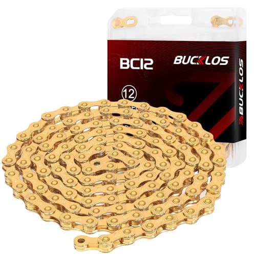 BUCKLOS 8/9/10/11/12 Speed Bike Chain for Shimano SRAM, Silver/Gold