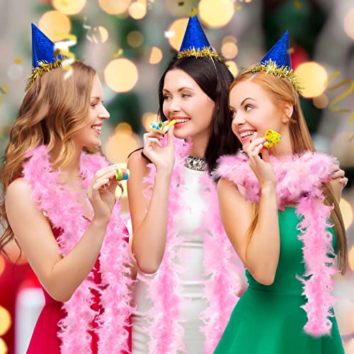 12 Pcs Feather Boas Chandelle Turkey Feathers Fluffy Boas For Preppy Party Ideas Wedding Party Costume Diy Crafts Dancing Dress Decor, 40 Gram, 7 Feet (Pink) #TOP5