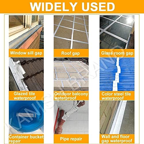 Image of Super Strong Adhesive Waterproof tape Permanent Repair Roof Water Leakage Solution Rubber Foil Suitable for Roof Leak, surface Crack, Window Sill Gap, Boat Sealing, Tank Leak (5CM*5M)