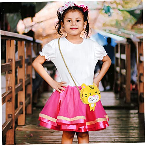 2pcs Cartoon Crossbody Bags for Girls Frog Tiger Design Coin Purse Pu Shoulder Strap Cute Animal Purses for Shopping and Travel2