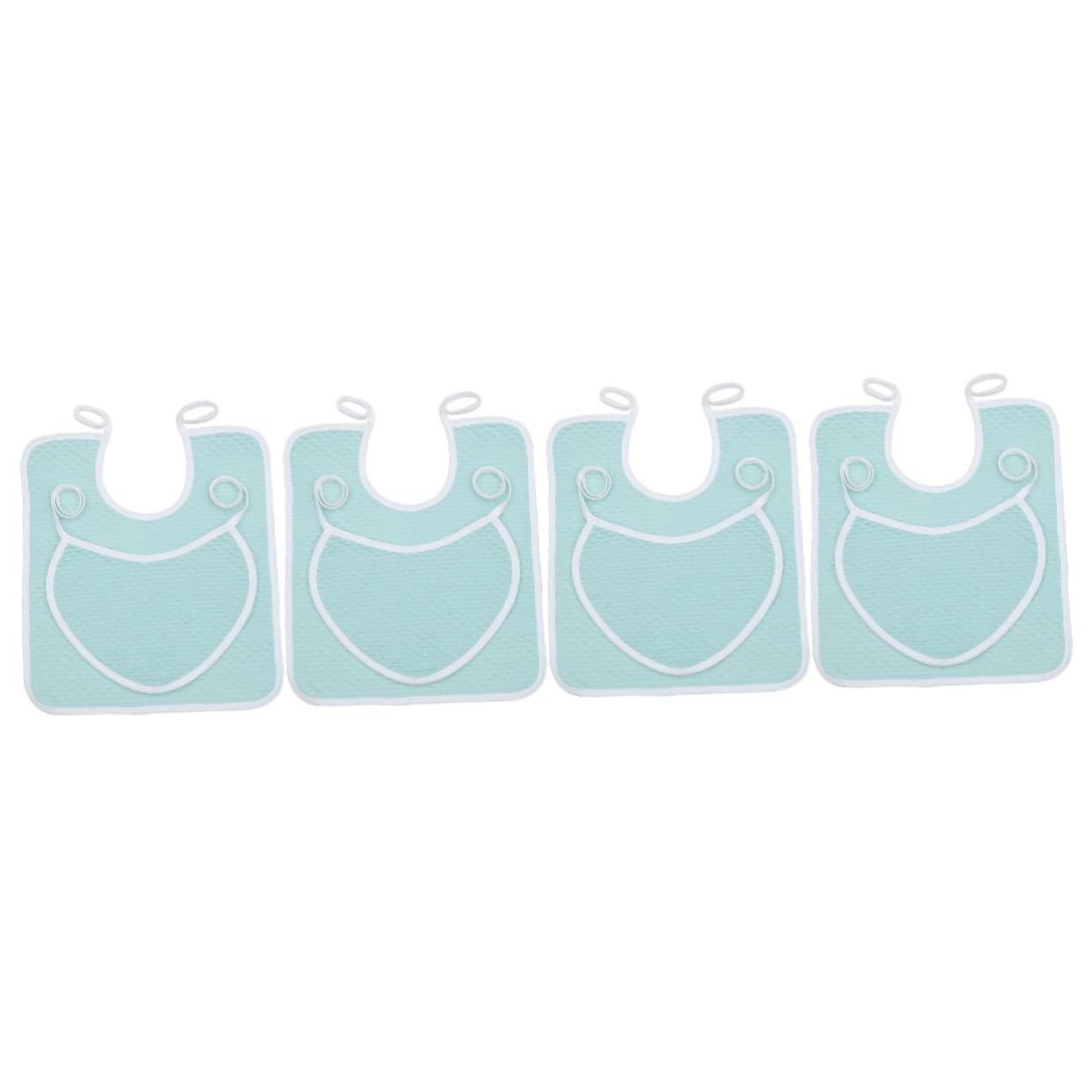 4 Sets Einfache Lätzchen Für Senioren Praktische Ölfeste Lätzchen Für Senioren Gekämmte Baumwolle Polyester Tpu Speicheltücher Für Senioren 2 Stück * 4