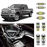 AUTOGINE 11 Piece White Interior LED Lights kit for 2008-2020 Ford F250 F350 Super Duty Super Bright...