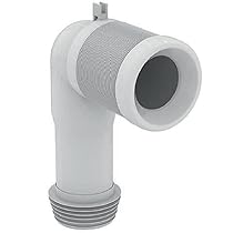 Ideal Standard – Multi Suites, Curva tecnica per vaso a filo parete, Adattatore per conversioni scarico vaso da parete a pavimento, T002767, Neutro