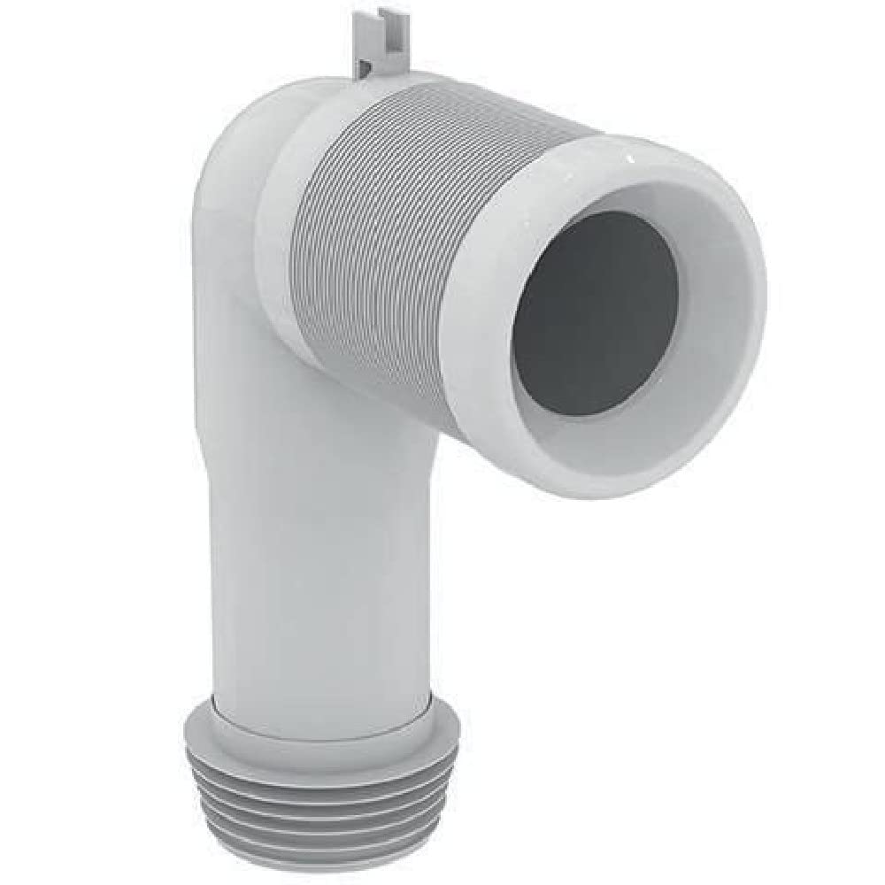 Ideal Standard - Multi Suites, Curva técnica para maceta a ras de pared, adaptador para conversiones de desagüe de pared a suelo, T002767, Neutro