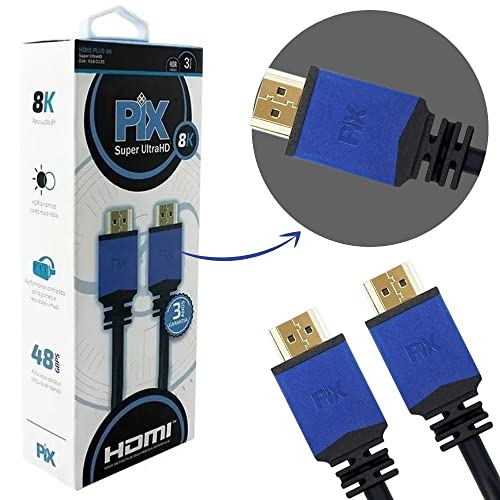 PIX, 018-2135, Cabo HDMI Plus 2.1-8K HDR 19P 3M