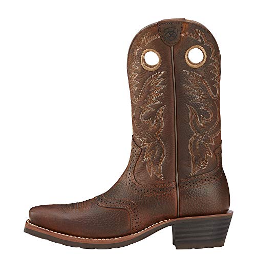 Ariat Men's Heritage Roughstock Western Boot, Brown, 9.5 Wide