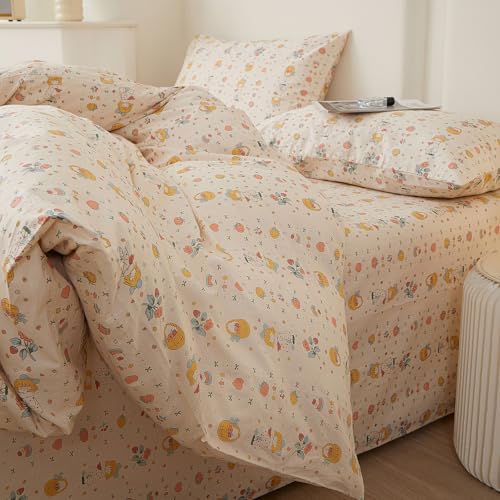 Image of LifeTB Cottagecore Floral Comforter Set Cute Aesthetic Flowers Bedding Set | Coquette Aesthetic Floral Botanical Bedding Twin XL Comforter for Teen Girls Soft Lightweight Bedding 3 Piece