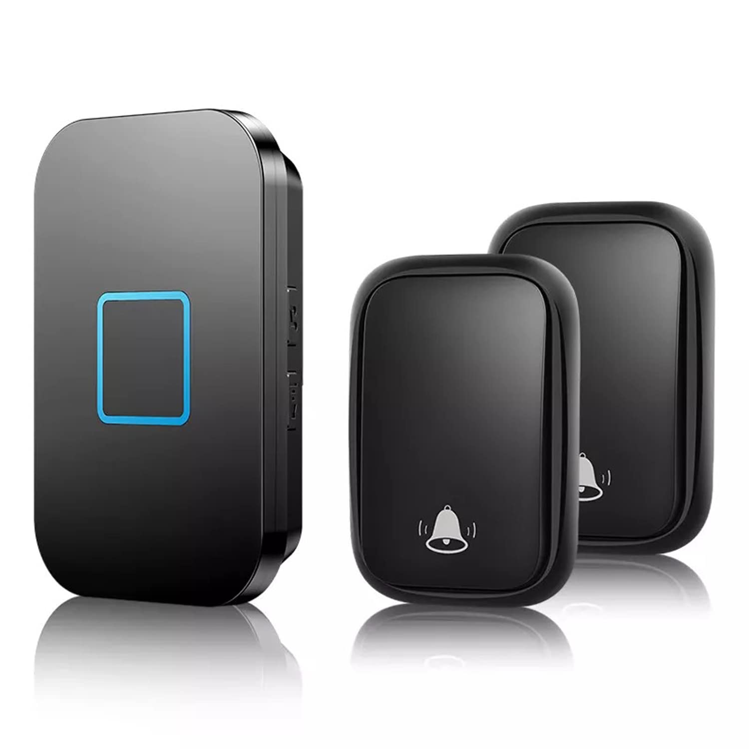 TriLine Self-Powered Wireless Doorbell, Waterproof Cordless Chime, No Battery Required Door Bell Kit with 150M Range LED Indicators, 500 ft Remote 5 Volume Levels 60 Melodies